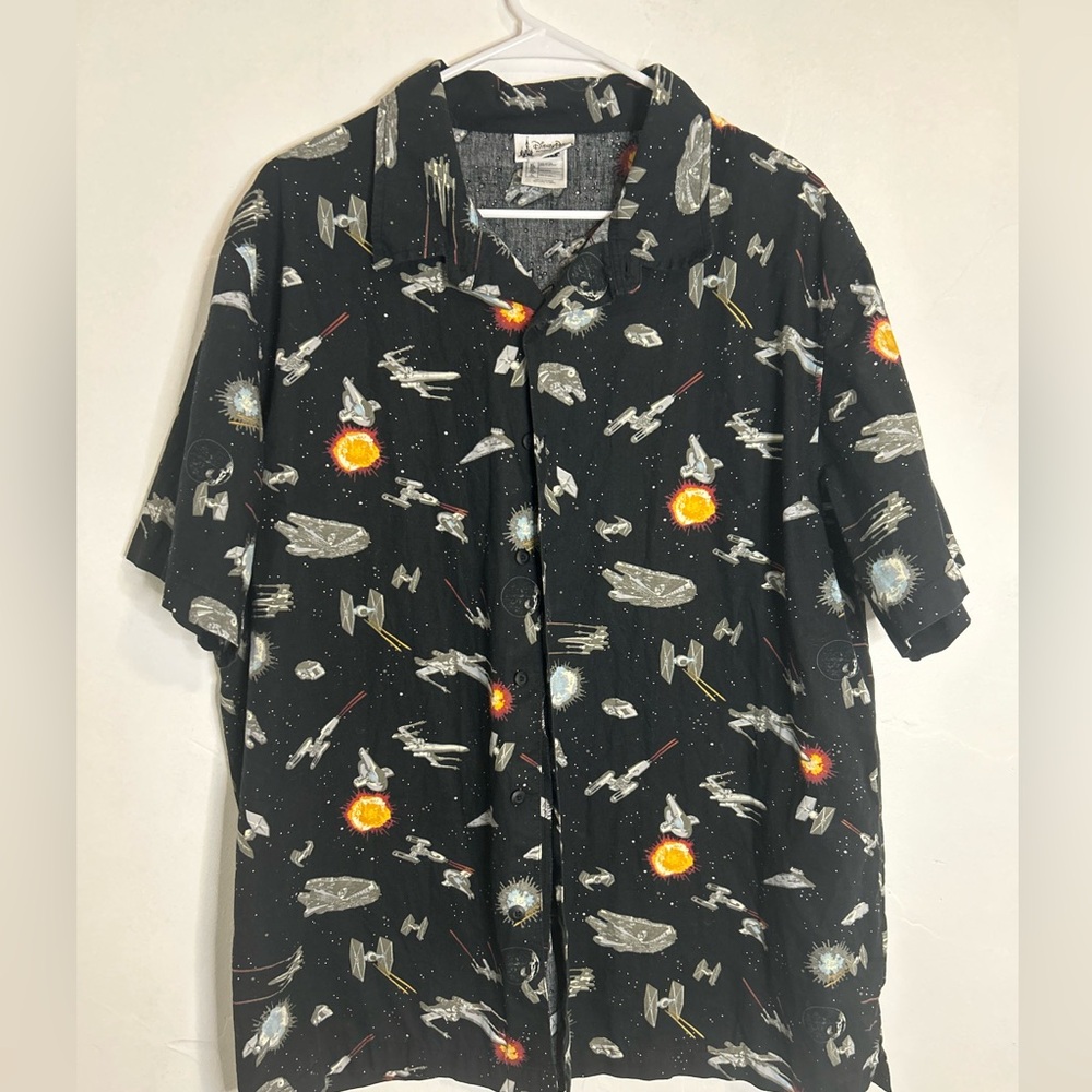 Disney Lucas Films Star Wars Button Down Top